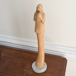 Mother and Child Wooden Sculpture made of Poplar wood